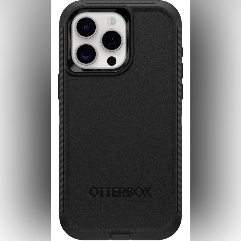 iPhone 15 Pro Defender Black Phone Case & Clip✅✅🔥